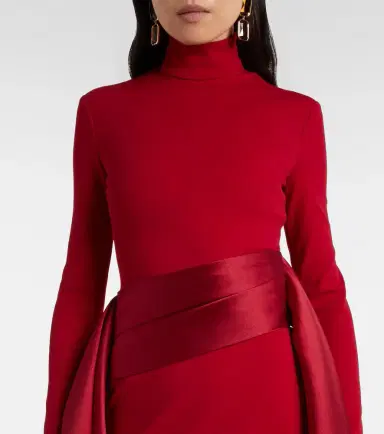 Solace London Olivia satin-trimmed gown | Thumbnail 4 Solace London Olivia satin-trimmed gown | Thumbnail 4