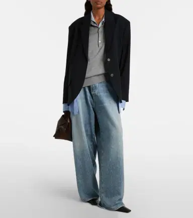 Acne Studios Crystal-embellished low-rise wide-leg jeans | Thumbnail 2 Acne Studios Crystal-embellished low-rise wide-leg jeans | Thumbnail 2