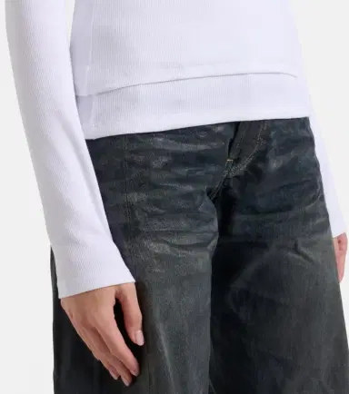 Acne Studios Logo layered cotton-blend top | Thumbnail 5 Acne Studios Logo layered cotton-blend top | Thumbnail 5