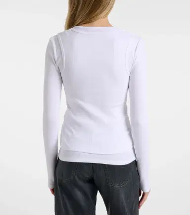 Acne Studios Logo layered cotton-blend top | Thumbnail 6 Acne Studios Logo layered cotton-blend top | Thumbnail 6