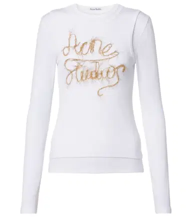 Acne Studios Logo layered cotton-blend top | Thumbnail 1 Acne Studios Logo layered cotton-blend top | Thumbnail 1