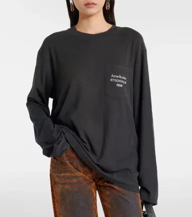 Acne Studios Logo cotton and hemp jersey top | Thumbnail 5 Acne Studios Logo cotton and hemp jersey top | Thumbnail 5