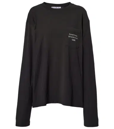 Acne Studios Logo cotton and hemp jersey top | Thumbnail 1 Acne Studios Logo cotton and hemp jersey top | Thumbnail 1