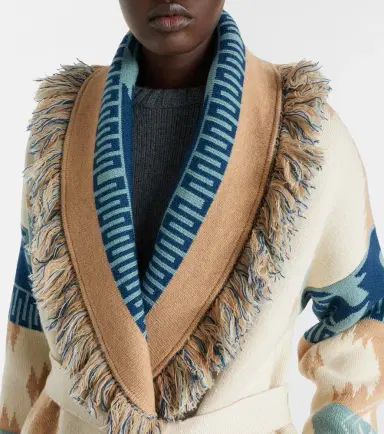 Alanui Icon jacquard virgin wool cardigan | Thumbnail 5 Alanui Icon jacquard virgin wool cardigan | Thumbnail 5
