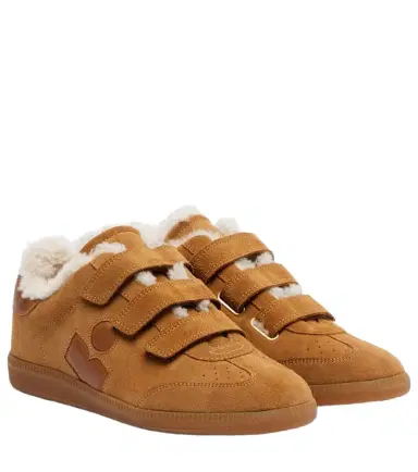Isabel Marant Beth shearling-lined suede sneakers | Thumbnail 1 Isabel Marant Beth shearling-lined suede sneakers | Thumbnail 1