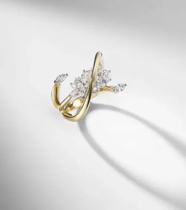 YEPREM Golden Strada 18kt yellow and white gold ring with diamonds | Thumbnail 5 YEPREM Golden Strada 18kt yellow and white gold ring with diamonds | Thumbnail 5