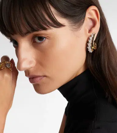 Yeprem Golden Strada 18kt yellow and white gold earrings with diamonds | Thumbnail 3 Yeprem Golden Strada 18kt yellow and white gold earrings with diamonds | Thumbnail 3