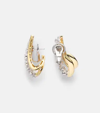 Yeprem Golden Strada 18kt yellow and white gold earrings with diamonds | Thumbnail 4 Yeprem Golden Strada 18kt yellow and white gold earrings with diamonds | Thumbnail 4