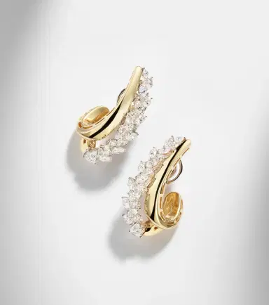 Yeprem Golden Strada 18kt yellow and white gold earrings with diamonds | Thumbnail 5 Yeprem Golden Strada 18kt yellow and white gold earrings with diamonds | Thumbnail 5