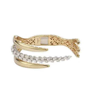 YEPREM Golden Strada 18kt yellow and white gold cuff bracelet with diamonds | Thumbnail 1 YEPREM Golden Strada 18kt yellow and white gold cuff bracelet with diamonds | Thumbnail 1