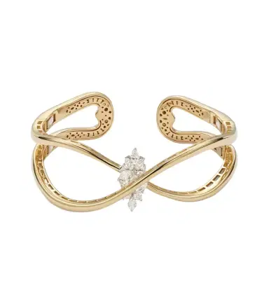 YEPREM Golden Strada 18kt yellow and white gold cuff bracelet with diamonds | Thumbnail 1 YEPREM Golden Strada 18kt yellow and white gold cuff bracelet with diamonds | Thumbnail 1