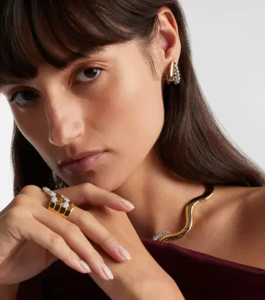 Yeprem Golden Strada 18kt yellow and white gold earrings with diamonds | Thumbnail 2 Yeprem Golden Strada 18kt yellow and white gold earrings with diamonds | Thumbnail 2