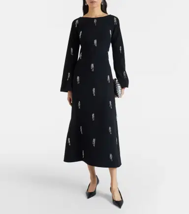 Simkhai Coretta embellished crêpe midi dress | Thumbnail 4 Simkhai Coretta embellished crêpe midi dress | Thumbnail 4