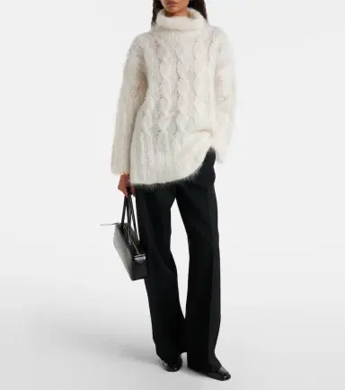 Joseph Fortin cable-knit mohair-blend sweater | Thumbnail 2 Joseph Fortin cable-knit mohair-blend sweater | Thumbnail 2