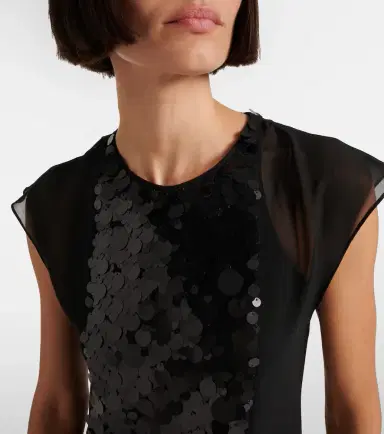 Joseph Boulle sequined chiffon midi dress | Thumbnail 3 Joseph Boulle sequined chiffon midi dress | Thumbnail 3