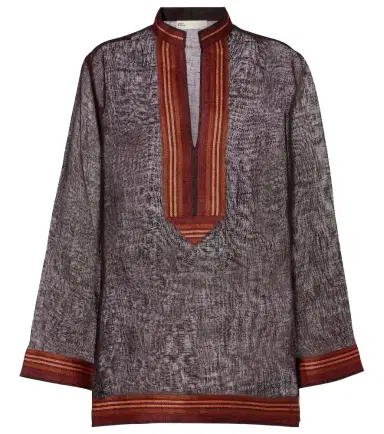 Tory Burch Sheer linen kaftan | Thumbnail 1 Tory Burch Sheer linen kaftan | Thumbnail 1