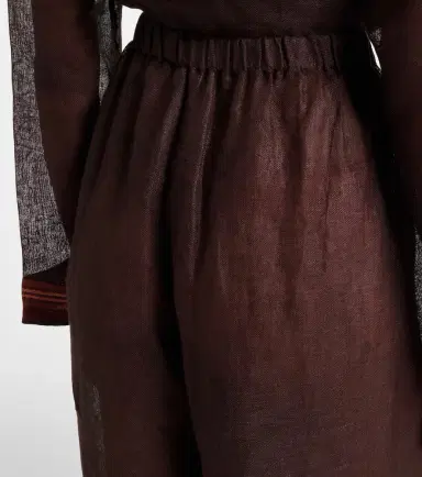 Tory Burch Striped cropped linen pants | Thumbnail 5 Tory Burch Striped cropped linen pants | Thumbnail 5