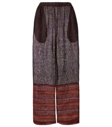 Tory Burch Striped cropped linen pants | Thumbnail 1 Tory Burch Striped cropped linen pants | Thumbnail 1