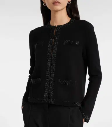 Tory Burch Embellished wool-blend cardigan | Thumbnail 2 Tory Burch Embellished wool-blend cardigan | Thumbnail 2