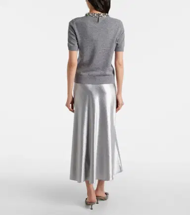 Tory Burch Satin midi skirt | Thumbnail 2 Tory Burch Satin midi skirt | Thumbnail 2
