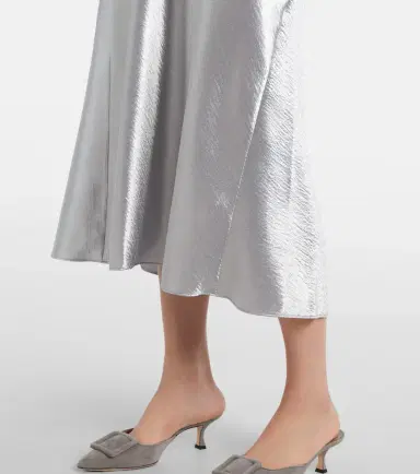 Tory Burch Satin midi skirt | Thumbnail 4 Tory Burch Satin midi skirt | Thumbnail 4
