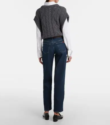 7 For All Mankind Stovepipe Straight mid-rise straight jeans | Thumbnail 6 7 For All Mankind Stovepipe Straight mid-rise straight jeans | Thumbnail 6