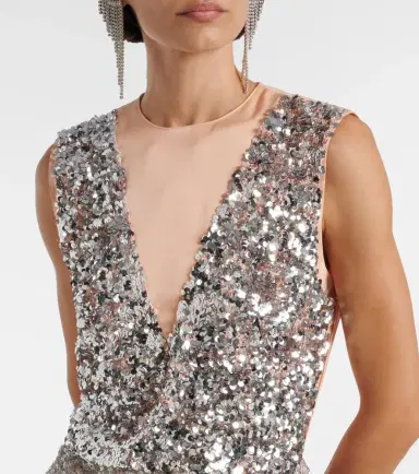 Rabanne Sequined jersey top | Thumbnail 4 Rabanne Sequined jersey top | Thumbnail 4