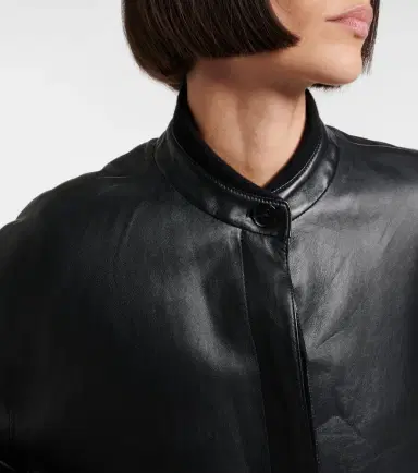 The Row Eleonora leather bomber jacket | Thumbnail 2 The Row Eleonora leather bomber jacket | Thumbnail 2