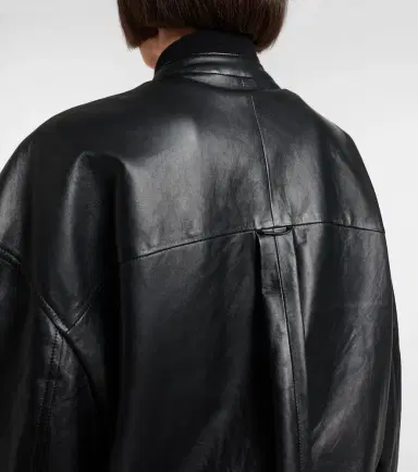 The Row Eleonora leather bomber jacket | Thumbnail 4 The Row Eleonora leather bomber jacket | Thumbnail 4