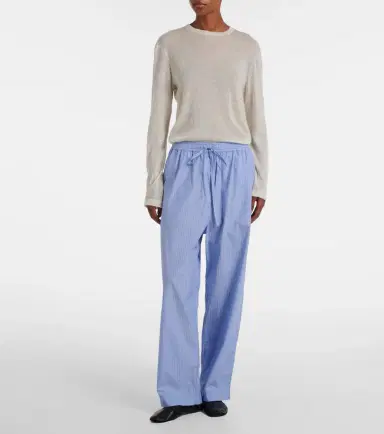 The Row Orien striped cotton wide-leg pants | Thumbnail 3 The Row Orien striped cotton wide-leg pants | Thumbnail 3