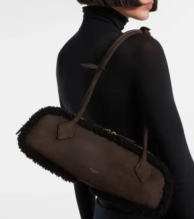 Alaïa Alaïa Le Teckel Medium suede shoulder bag | Thumbnail 5 Alaïa Alaïa Le Teckel Medium suede shoulder bag | Thumbnail 5