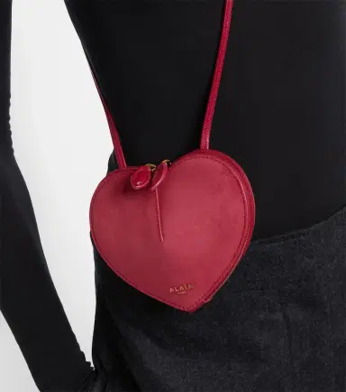Alaïa Alaïa Le Caur leather and suede crossbody bag | Thumbnail 6 Alaïa Alaïa Le Caur leather and suede crossbody bag | Thumbnail 6