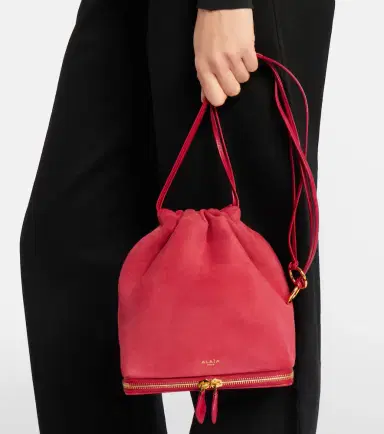 Alaïa Alaïa Le Pochon suede bucket bag | Thumbnail 6 Alaïa Alaïa Le Pochon suede bucket bag | Thumbnail 6
