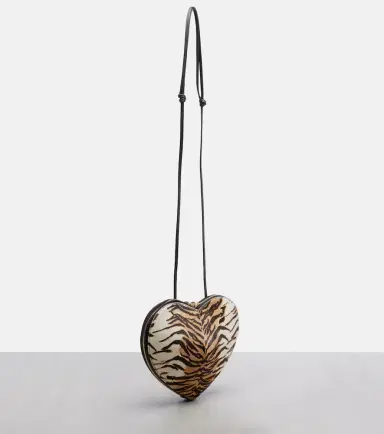 Alaïa Alaïa Le Caur Small calf hair crossbody bag | Thumbnail 4 Alaïa Alaïa Le Caur Small calf hair crossbody bag | Thumbnail 4