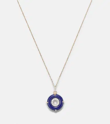 Mateo 14kt gold pendant necklace with lapis lazuli and diamonds | Thumbnail 4 Mateo 14kt gold pendant necklace with lapis lazuli and diamonds | Thumbnail 4