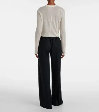 The Row Gala virgin wool flannel wide-leg pants | Thumbnail 3 The Row Gala virgin wool flannel wide-leg pants | Thumbnail 3