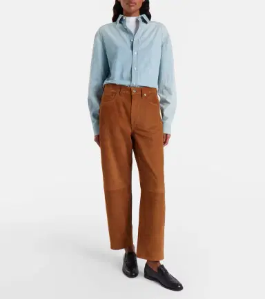Citizens of Humanity Miro mid-rise suede straight-leg pants | Thumbnail 4 Citizens of Humanity Miro mid-rise suede straight-leg pants | Thumbnail 4