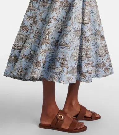 Staud Wells floral cotton poplin midi dress | Thumbnail 4 Staud Wells floral cotton poplin midi dress | Thumbnail 4