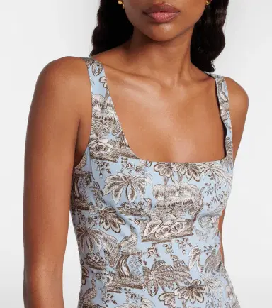 Staud Wells floral cotton poplin midi dress | Thumbnail 5 Staud Wells floral cotton poplin midi dress | Thumbnail 5