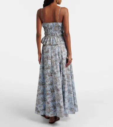 Staud Floral cotton midi skirt | Thumbnail 2 Staud Floral cotton midi skirt | Thumbnail 2