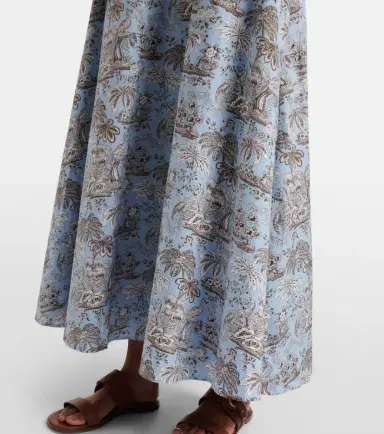 Staud Floral cotton midi skirt | Thumbnail 5 Staud Floral cotton midi skirt | Thumbnail 5