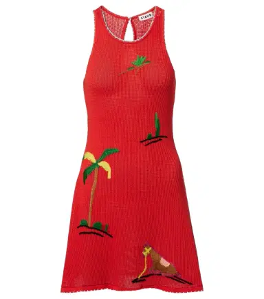 Staud Marea embroidered cotton minidress | Thumbnail 1 Staud Marea embroidered cotton minidress | Thumbnail 1