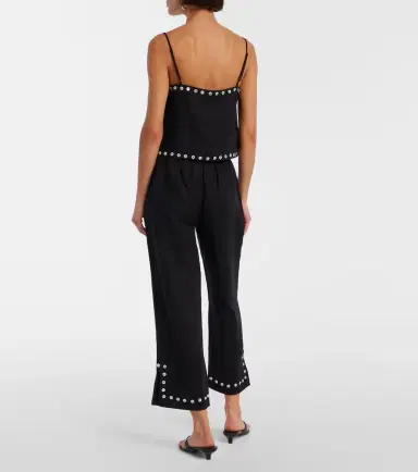 Staud Piha linen-blend flared pants | Thumbnail 5 Staud Piha linen-blend flared pants | Thumbnail 5