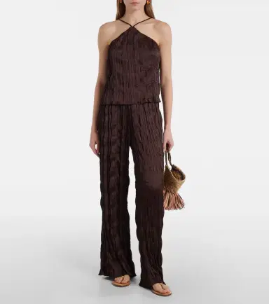 Staud Akari plissé halterneck top | Thumbnail 2 Staud Akari plissé halterneck top | Thumbnail 2