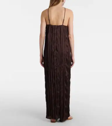 Staud Akari plissé halterneck maxi dress | Thumbnail 3 Staud Akari plissé halterneck maxi dress | Thumbnail 3