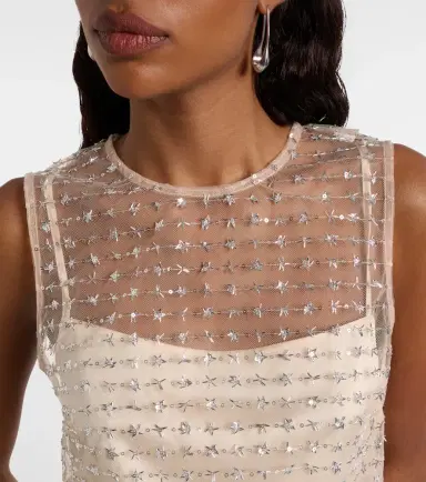 Staud Seraphina sequined tulle top | Thumbnail 4 Staud Seraphina sequined tulle top | Thumbnail 4