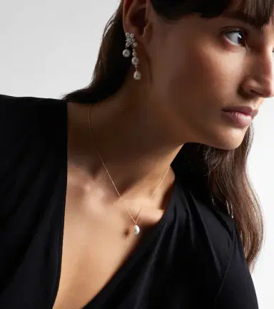 Sophie Bille Brahe Perle Poire Simple 14kt gold necklace with freshwater pearls | Thumbnail 2 Sophie Bille Brahe Perle Poire Simple 14kt gold necklace with freshwater pearls | Thumbnail 2