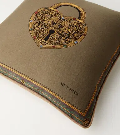Etro Herald embroidered cotton-blend cushion | Thumbnail 3 Etro Herald embroidered cotton-blend cushion | Thumbnail 3