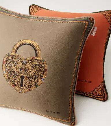 Etro Herald embroidered cotton-blend cushion | Thumbnail 4 Etro Herald embroidered cotton-blend cushion | Thumbnail 4