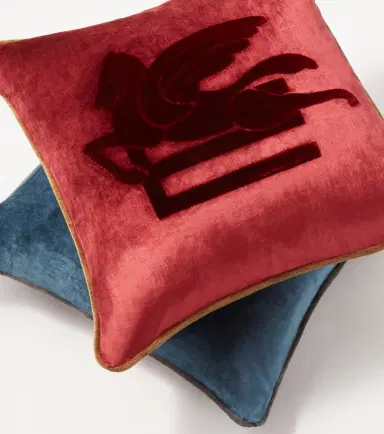 Etro Pegaso embroidered velvet cushion | Thumbnail 4 Etro Pegaso embroidered velvet cushion | Thumbnail 4
